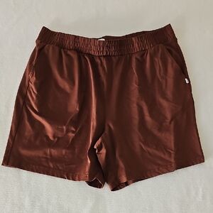 feat  Men's Athletic Shorts in Rich Brown or burgundy
